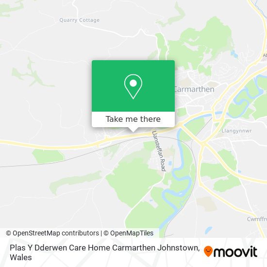 Plas Y Dderwen Care Home Carmarthen Johnstown map