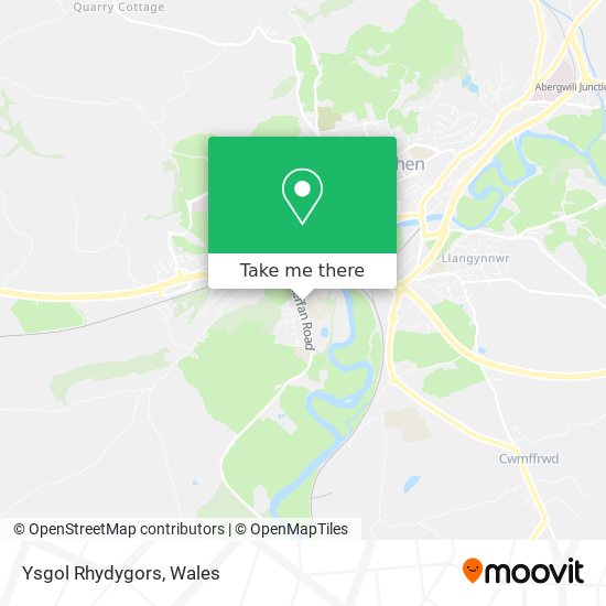 Ysgol Rhydygors map