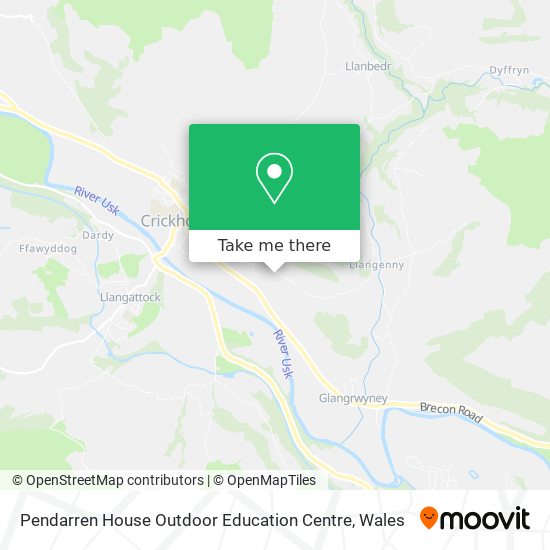Pendarren House Outdoor Education Centre map