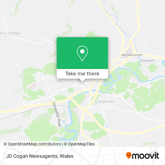 JD Cogan Newsagents map