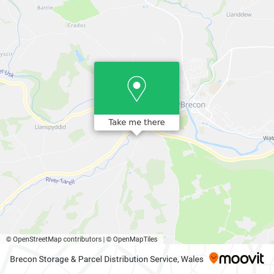 Brecon Storage & Parcel Distribution Service map