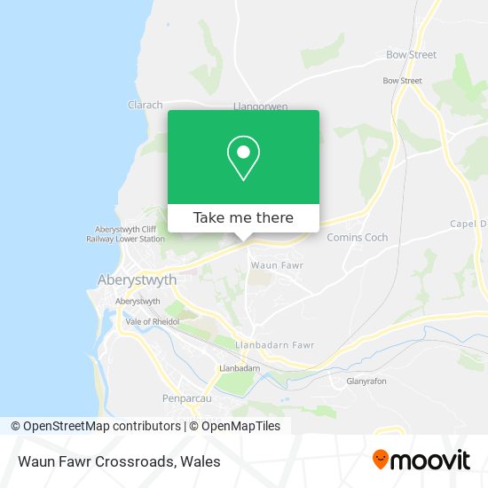 Waun Fawr Crossroads map