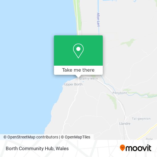 Borth Community Hub map