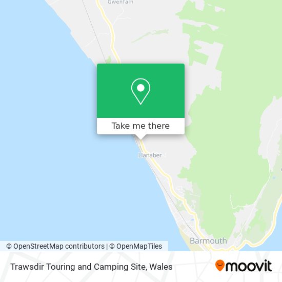 Trawsdir Touring and Camping Site map