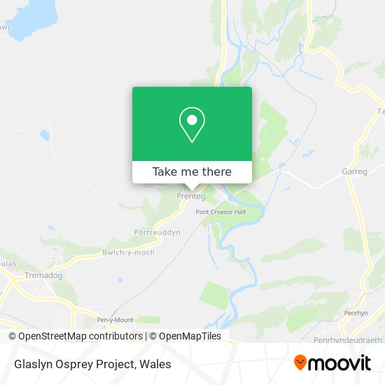 Glaslyn Osprey Project map