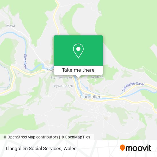 Llangollen Social Services map