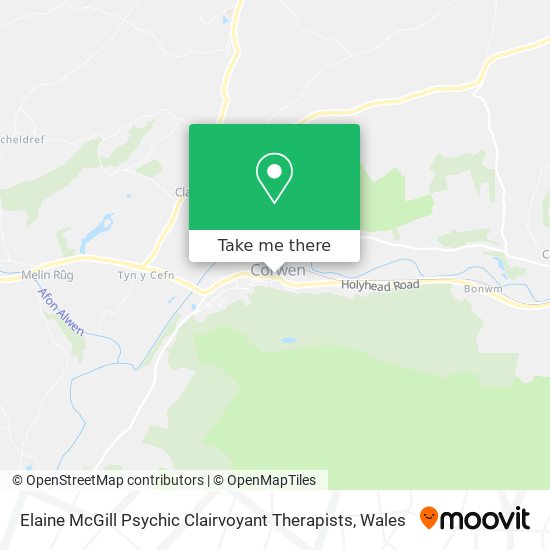 Elaine McGill Psychic Clairvoyant Therapists map