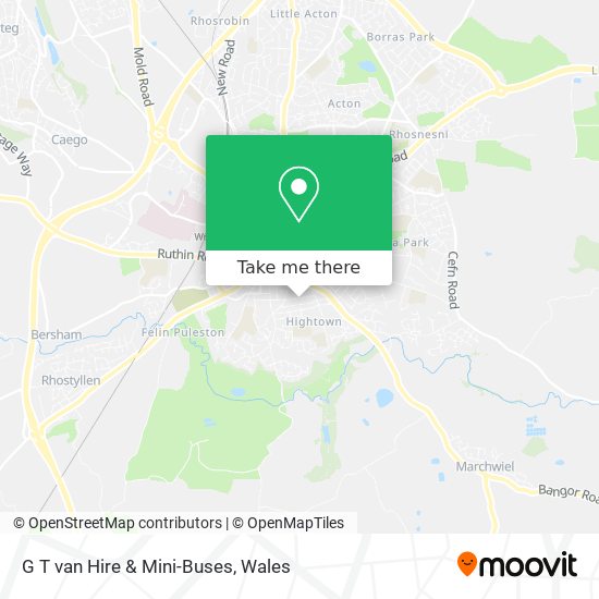 G T van Hire & Mini-Buses map