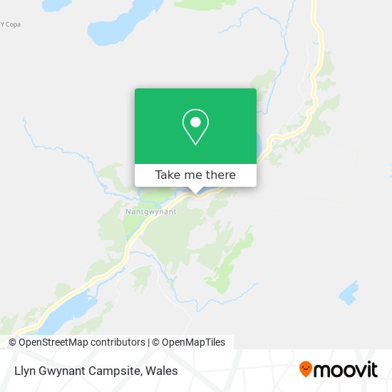 Llyn Gwynant Campsite map