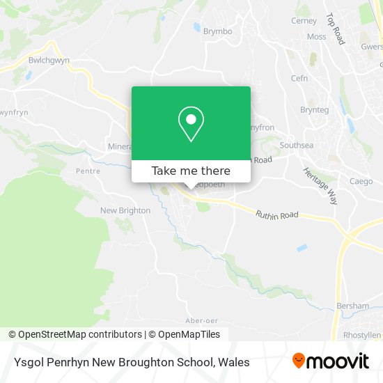 Ysgol Penrhyn New Broughton School map