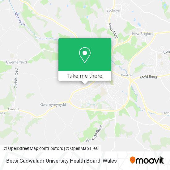 Betsi Cadwaladr University Health Board map