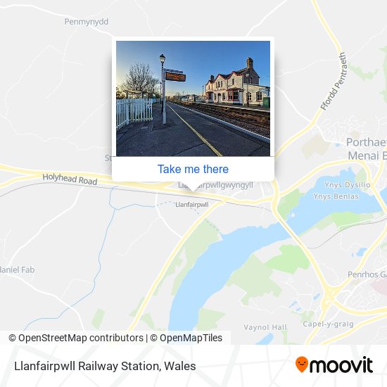 Llanfairpwll Railway Station map