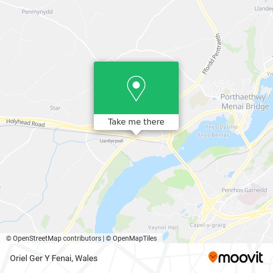 Oriel Ger Y Fenai map