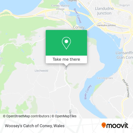 Woosey's Catch of Conwy map