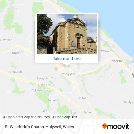 St Winefride's Church, Holywell map