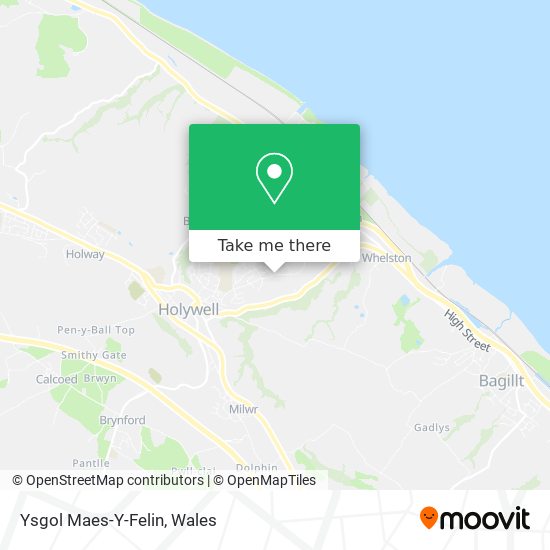 Ysgol Maes-Y-Felin map
