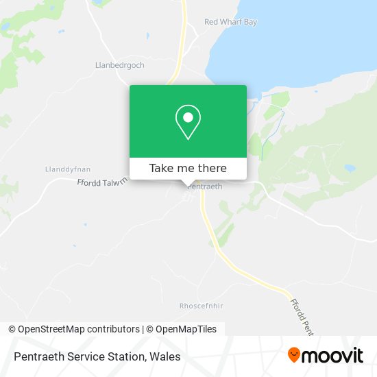 Pentraeth Service Station map