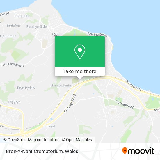 Bron-Y-Nant Crematorium map