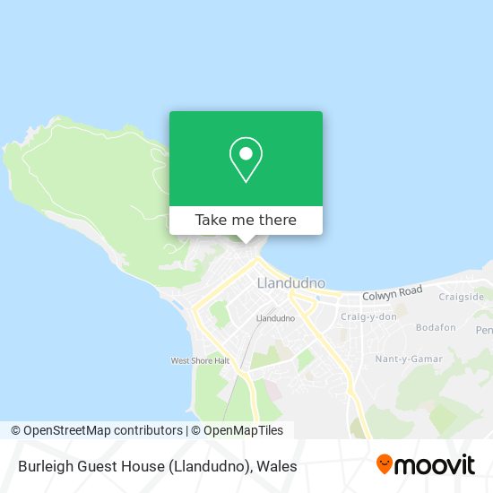 Burleigh Guest House (Llandudno) map