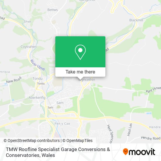 TMW Roofline Specialist Garage Conversions & Conservatories map