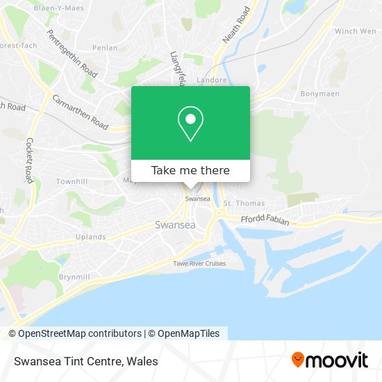 Swansea Tint Centre map