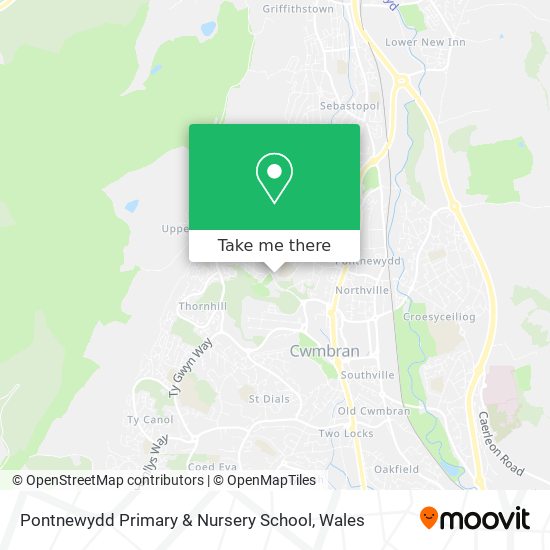 Pontnewydd Primary & Nursery School map