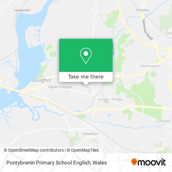 Pontybrenin Primary School English map