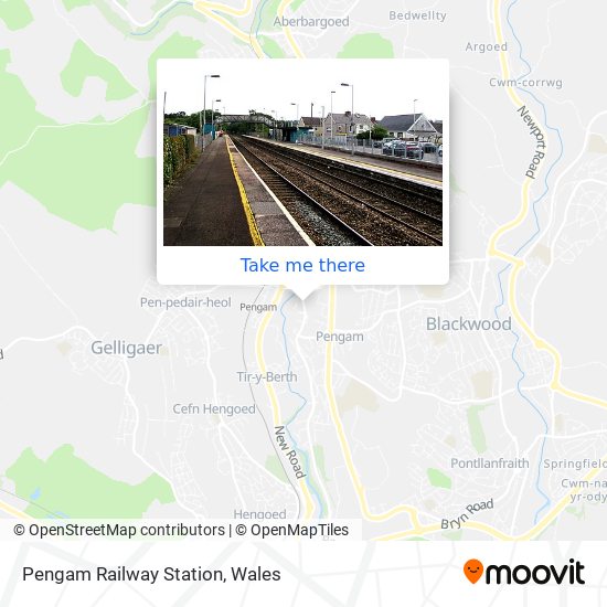 How to get to Pengam Railway Station in Caerphilly by Bus or Train?