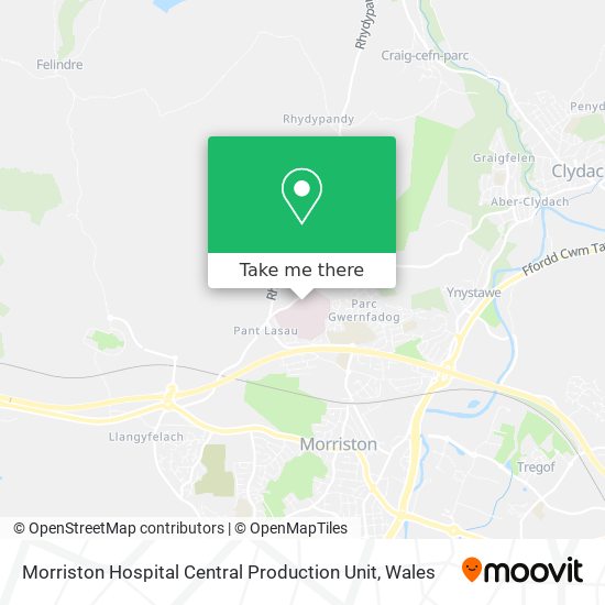 Morriston Hospital Central Production Unit map