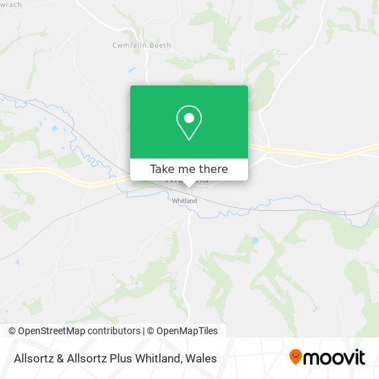 Allsortz & Allsortz Plus Whitland map