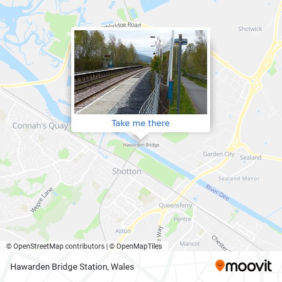 Hawarden Bridge Station map