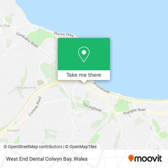 West End Dental Colwyn Bay map