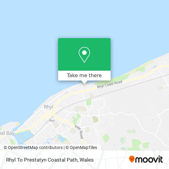 Rhyl To Prestatyn Coastal Path map