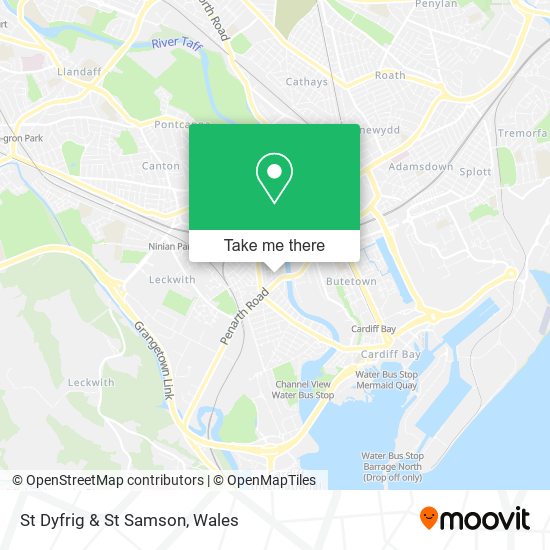 St Dyfrig & St Samson map