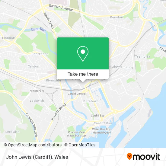 John Lewis (Cardiff) map