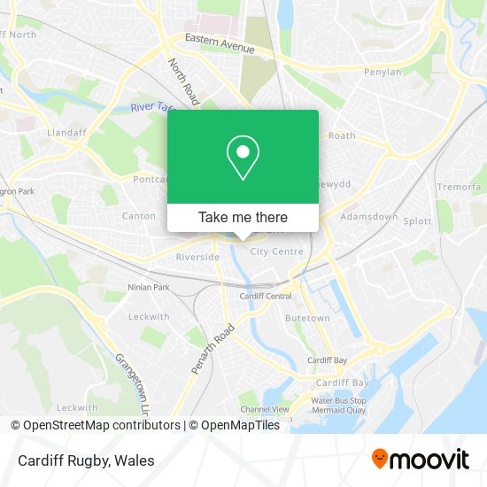 Cardiff Rugby map