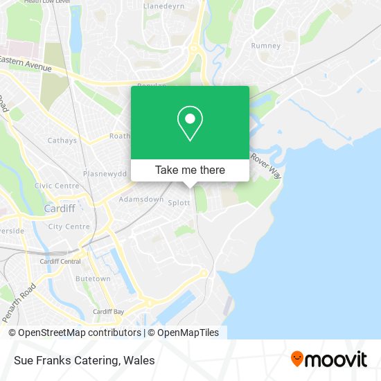 Sue Franks Catering map