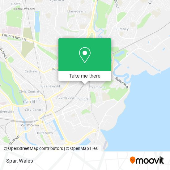 How to get to Spar in Cardiff by Bus or Train?