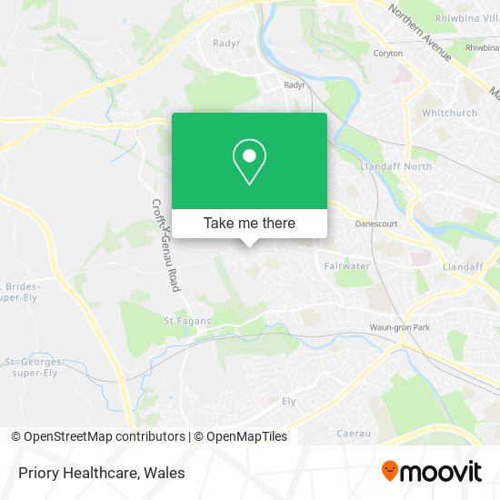 Priory Healthcare map