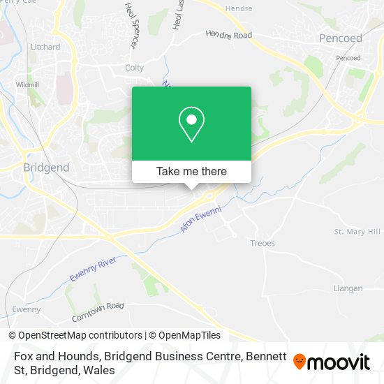 Fox and Hounds, Bridgend Business Centre, Bennett St, Bridgend map