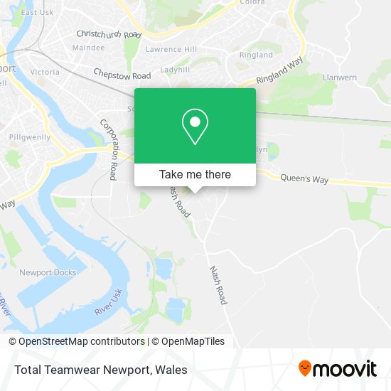 Total Teamwear Newport map