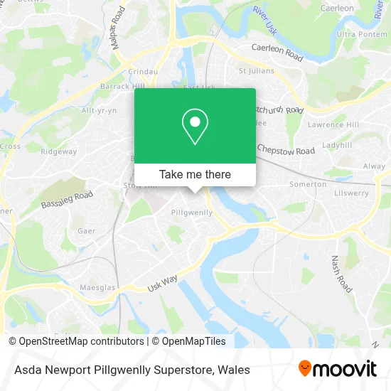 How to Get to Asda Newport Pillgwenlly Superstore by Bus or Train?