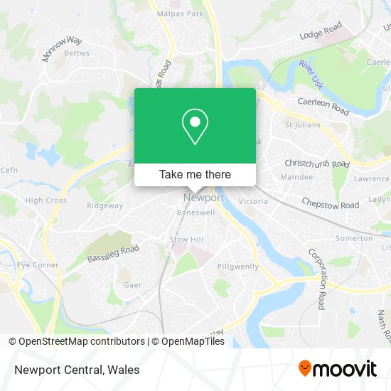 Newport Central map