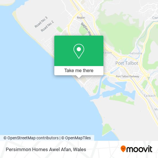 Persimmon Homes Awel Afan map