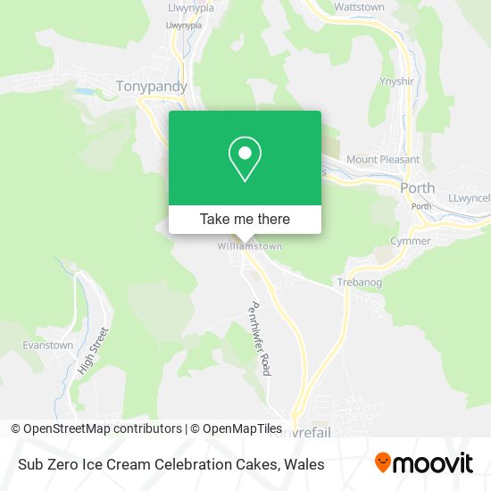Sub Zero Ice Cream Celebration Cakes map