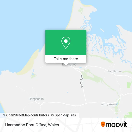 Llanmadoc Post Office map