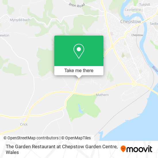 The Garden Restaurant at Chepstow Garden Centre map