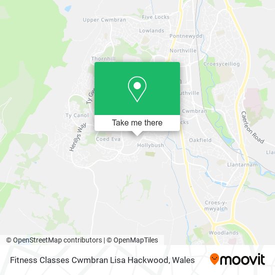Fitness Classes Cwmbran Lisa Hackwood map