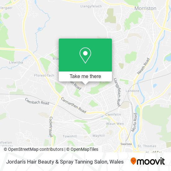 Jordan's Hair Beauty & Spray Tanning Salon map