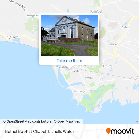 Bethel Baptist Chapel, Llanelli map